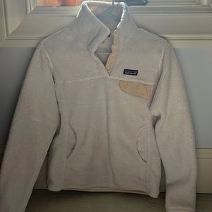 Patagonia fleece pullover jacket white/cream